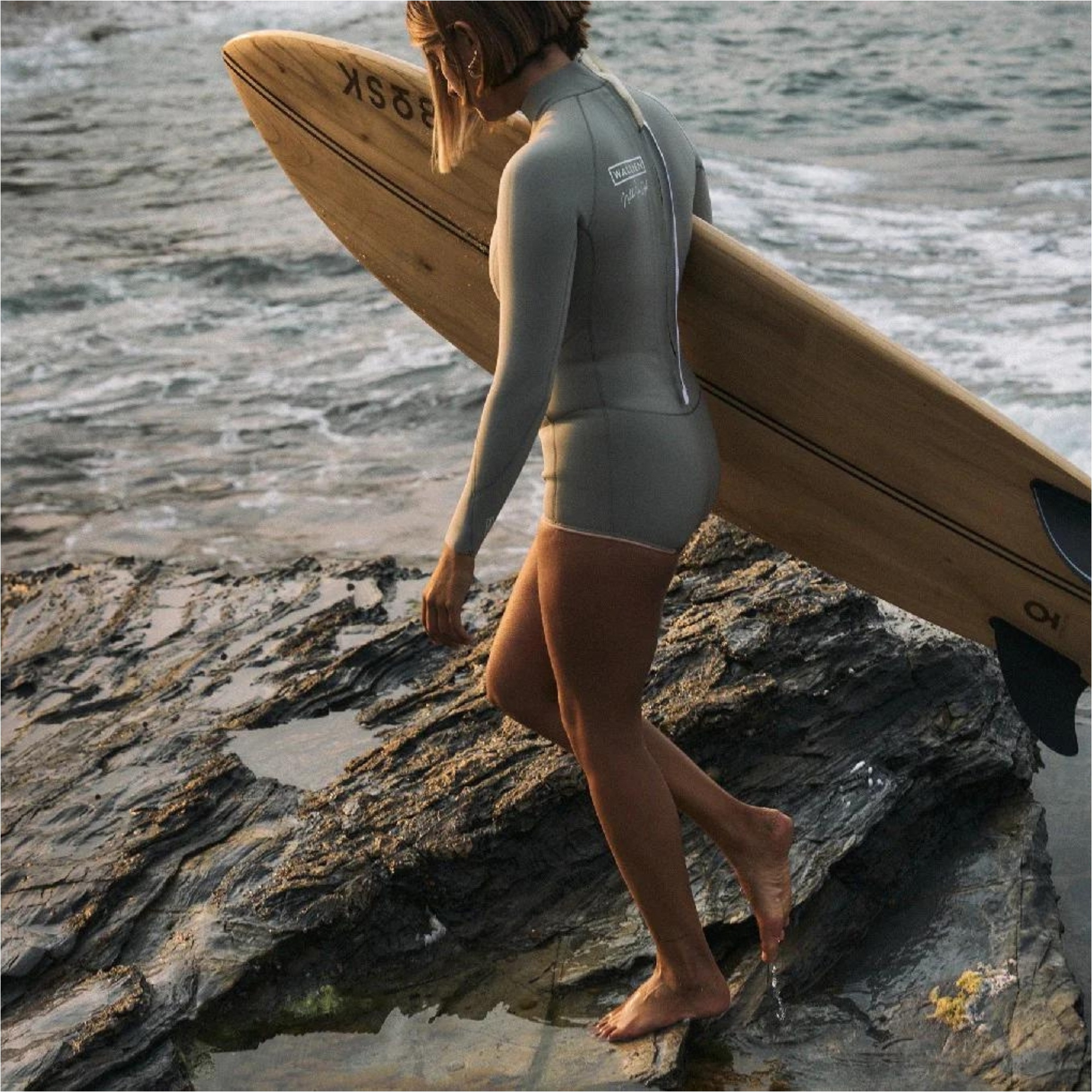 2026 Wallien Dame Nikki Van Dijk Boyleg Cut 2mm Back Zip Springsuit Wetsuit 101007 - Moon